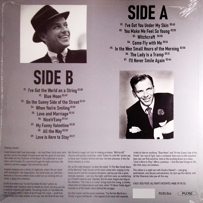 Виниловая пластинка Frank Sinatra - The Platinum Collection LP - рис.2