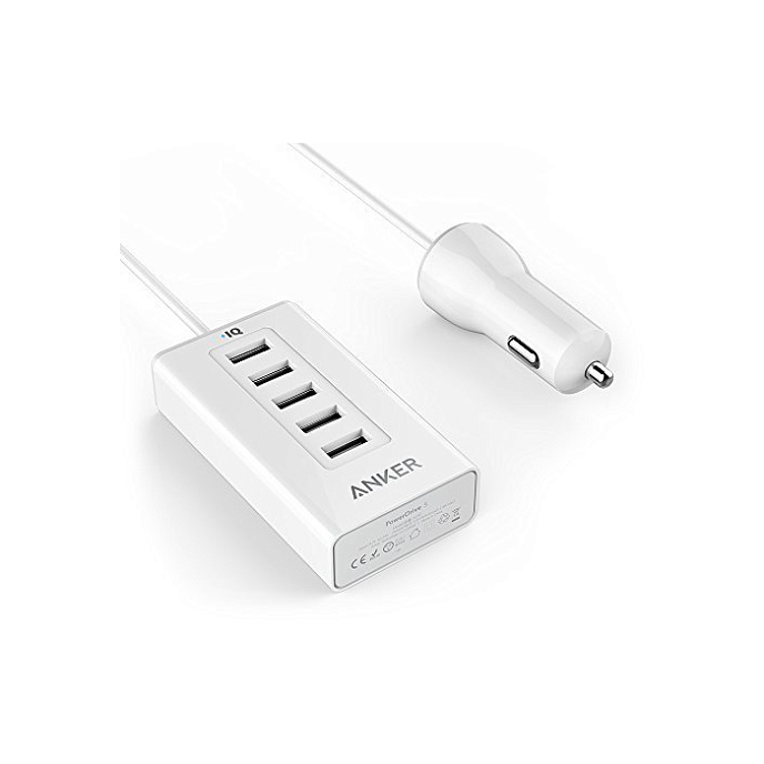 Автомобильное зарядное устройство Anker PowerDrive 5 50W 5-ports car charger white (A2311H22) - рис.0