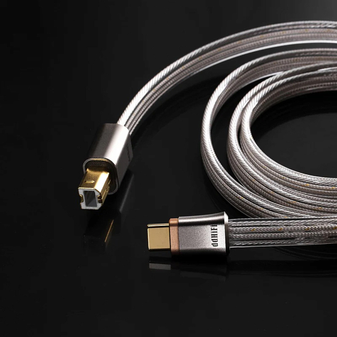 Кабель ddHiFi TC19BC silver USB-C - USB-B 95cm - рис.5