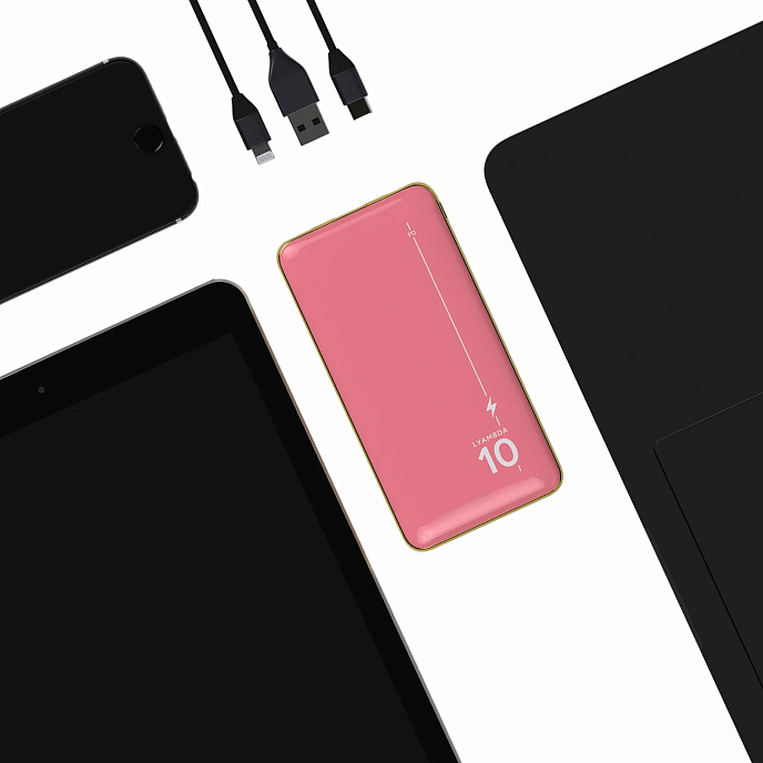 Портативный аккумулятор Lyambda LP304 Pink - рис.6