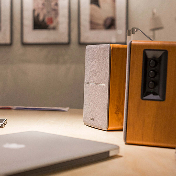 Компьютерные колонки Edifier R1280T silver/brown акустика 2.0_OpenBox - рис.6