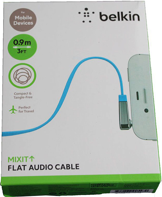 Кабель Belkin Mixit Flat Audio Cable Blue - рис.2