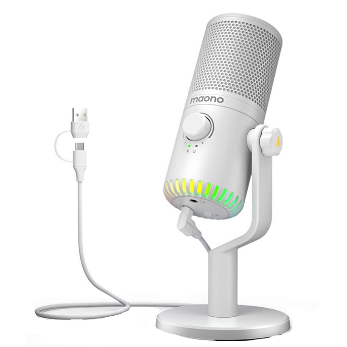 Микрофон для стриминга и игр Maono DM30 White - рис.0