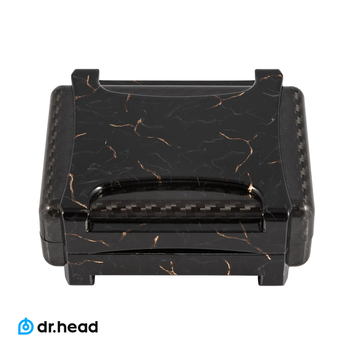 Чехол для наушников Dr.Head Carbon Black Gold IEM Case - рис.1