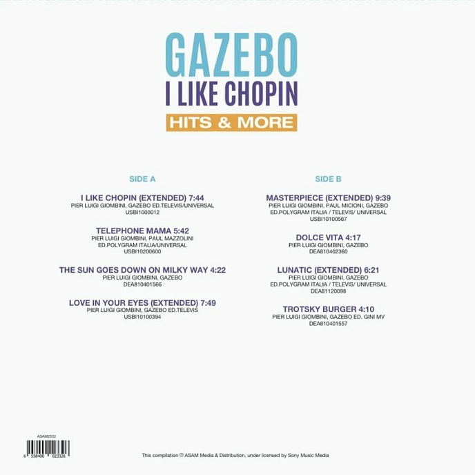 Виниловая пластинка Gazebo - I Like Chopin — Hits & More LP - рис.1