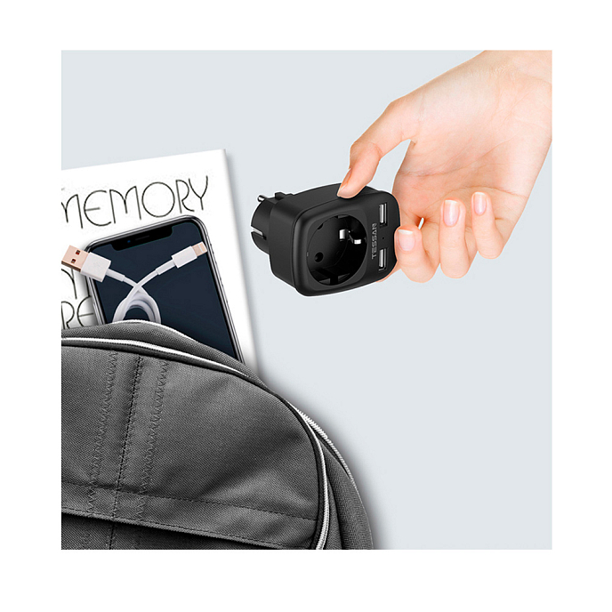 Сетевой фильтр Tessan TS-611-DE Black - рис.2