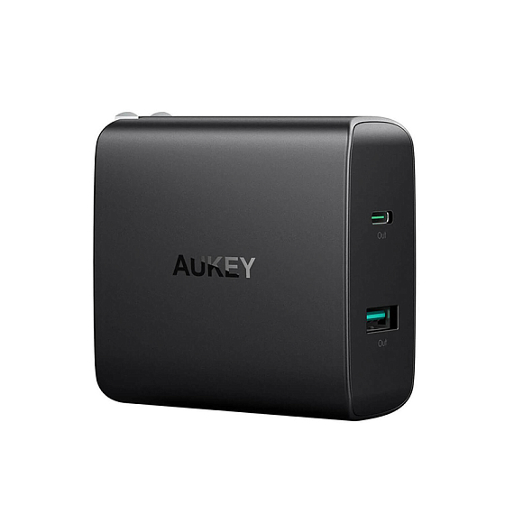 Сетевое зарядное устройство Aukey 46W Power Delivery Wall Charger - рис.0