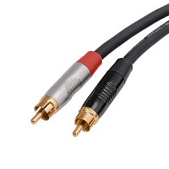 Кабель HeadMade Pro 2RCA - 2x6.3mm Black 1.5m