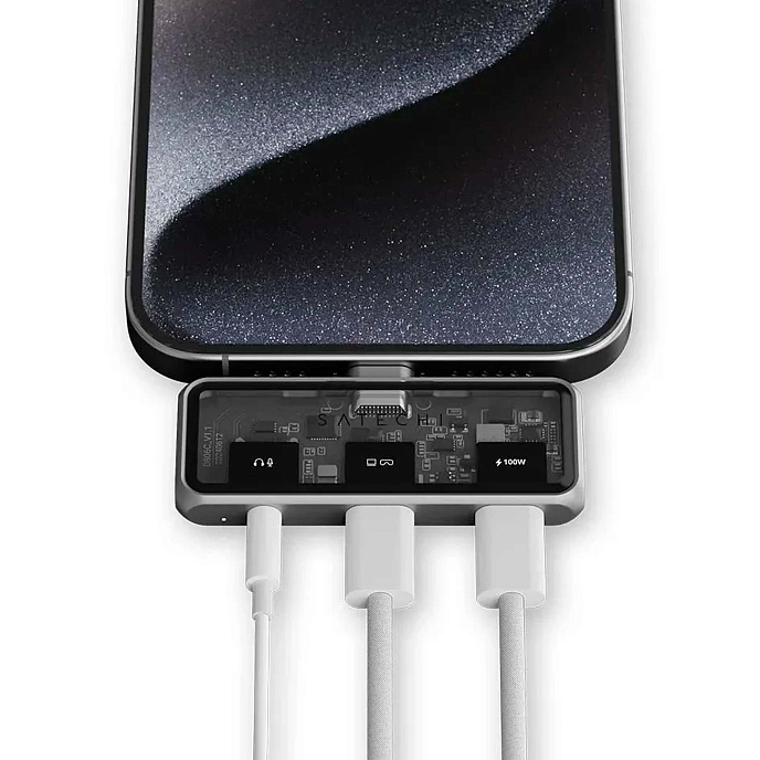 USB HUB Satechi Mobile XR Hub PD 100W With Audio Grey - рис.2