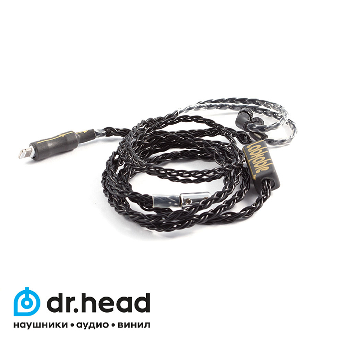 Кабель Labkable Silver Black 4pin JH - Lightning with bass control - рис.0