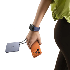 Внешний аккумулятор Ugreen PB570 MagFlow Air Ultra-Slim 10000mAh with USB-C Grey Cosmos