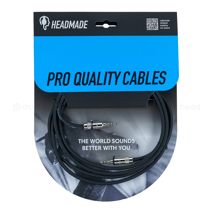 Кабель HeadMade Pro 3.5-m - 3.5-m Black 2m - рис.0