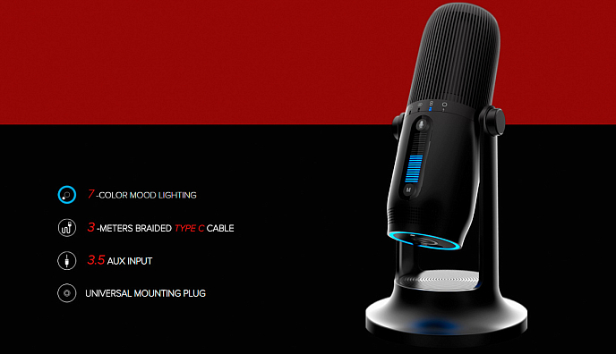 Микрофон для стриминга и игр Thronmax MDrill One Pro jet 96khz Black - рис.7