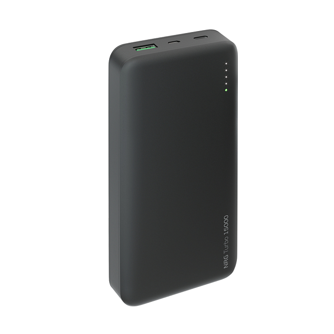 Внешний аккумулятор Deppa NRG Turbo, 15000 mAh QC 3.0 Black - рис.0