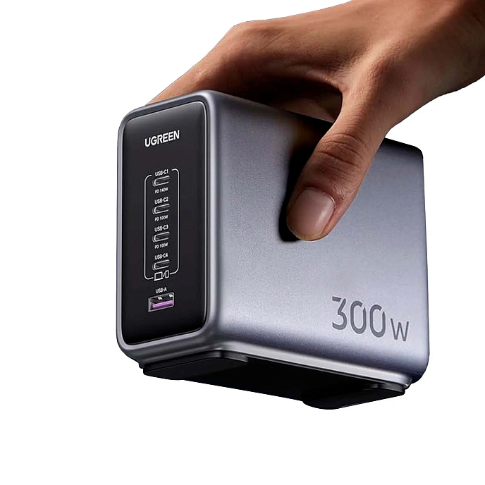 Сетевое зарядное устройство Ugreen CD333 300W 5-Port PD GaN Grey - рис.2