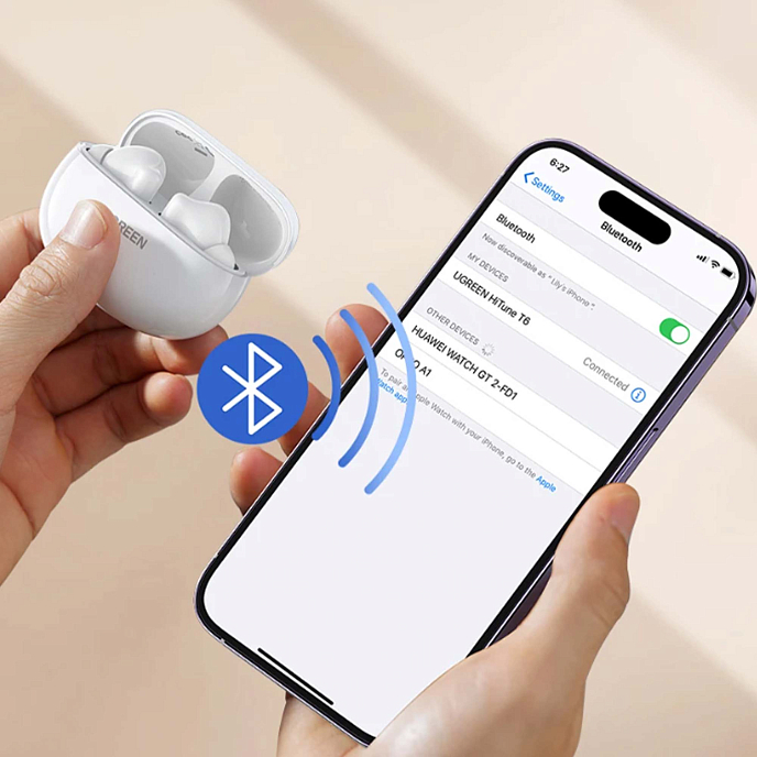 Беспроводные наушники Ugreen HiTune T6 White - рис.6