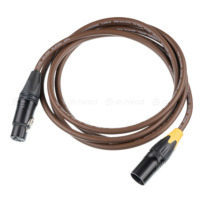 Кабель HeadMade Pro XLR-F - XLR-M Brown 1m - рис.0
