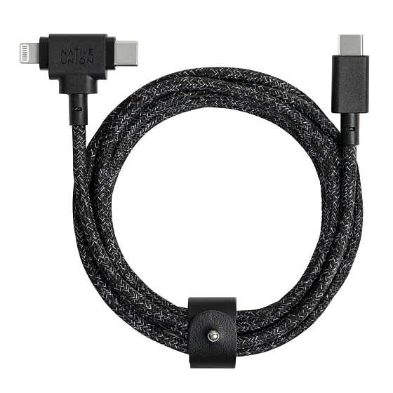 Кабель Native Union Belt Cable Universal USB-C - USB-C/Lightning Cosmos 1.5m - рис.0