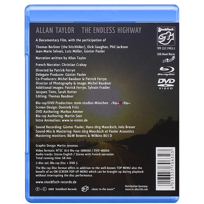 Blu-ray диск Allan Taylor – The Endless Highway Blu-ray - рис.1