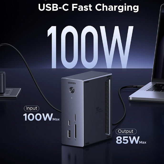 Док-станция Ugreen CM923 10-in-1 Docking Station Grey - рис.7
