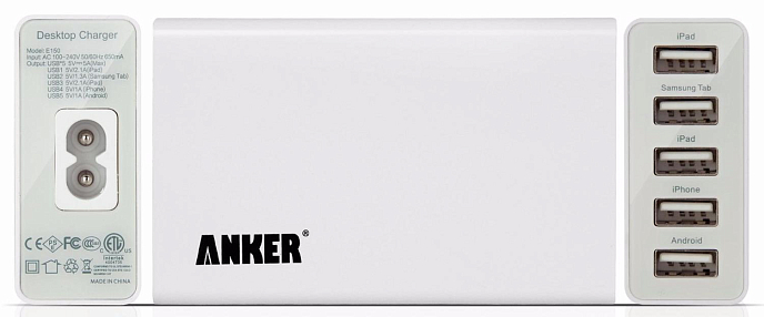 Сетевое зарядное устройство Anker PowerPort+ 25W 5-ports charger - рис.2