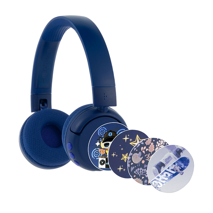 Беспроводные наушники Onanoff BuddyPhones POP Fun Blue - рис.0