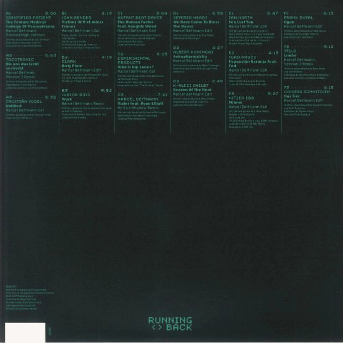 Виниловая пластинка Marcel Dettmann – Running Back Mastermix: Marcel Dettmann Edits&Cuts - 3LP - рис.1