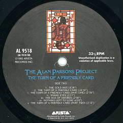 Пластинка The Alan Parsons Project - The Turn Of A Friendly Card
