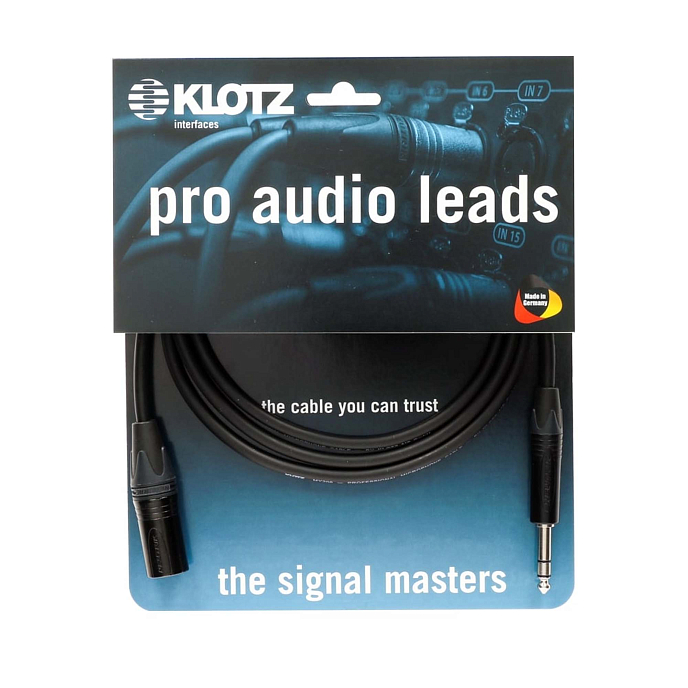 Кабель Klotz M1MS1B0500 Black XLR(m) – Jack 6.3 5m - рис.2