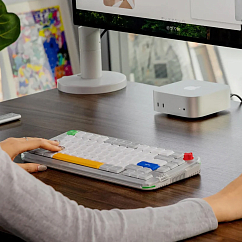 Клавиатура NuPhy Kick75 IO Blush nano Switch White