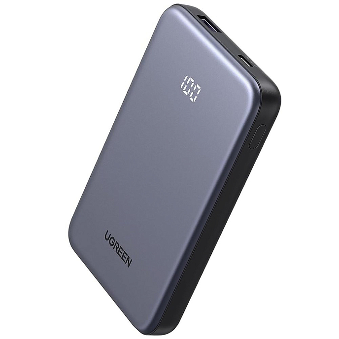 Внешний аккумулятор Ugreen PB507 10000mAh Two-way Fast Charging 20W Power Bank Gray - рис.0