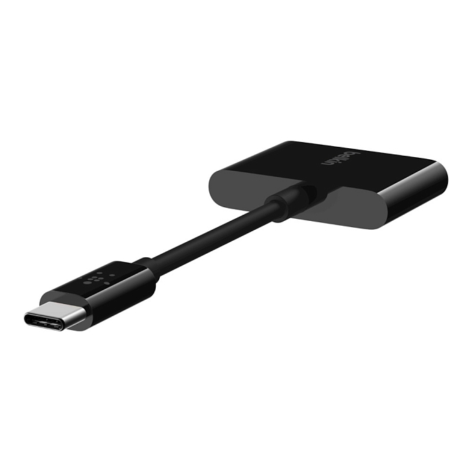 Адаптер Belkin RockSta 3.5mm Audio + USB-C Charge Adapter Black - рис.3