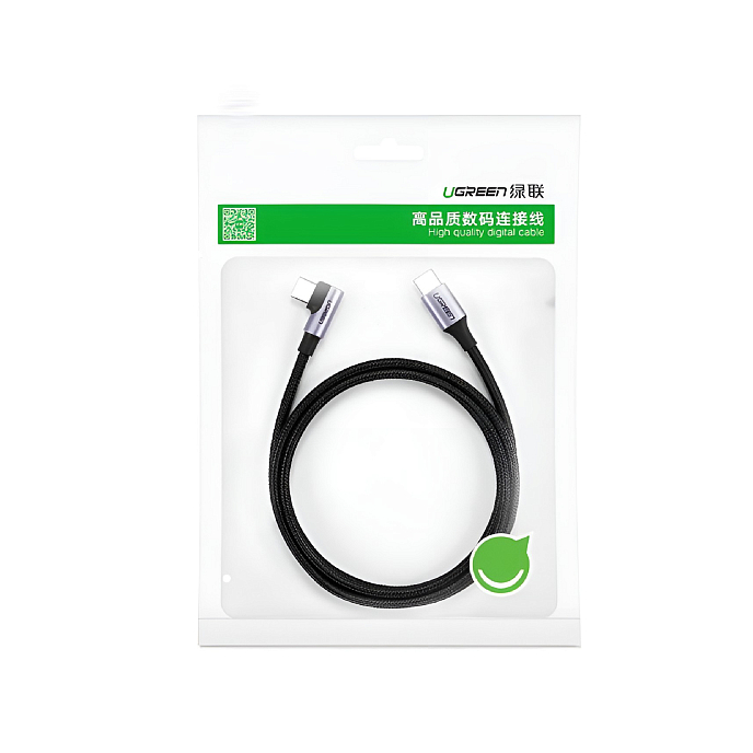 Кабель Ugreen US255 USB-C - USB-C Black/Grey 1m - рис.4