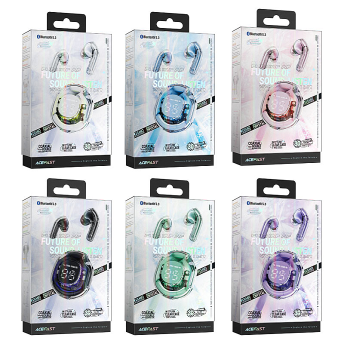 Беспроводные наушники ACEFAST T8 Ice Blue - рис.8