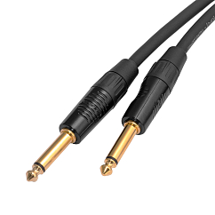 Кабель HeadMade Pro 2RCA - 2x6.3mm Black 1.5m