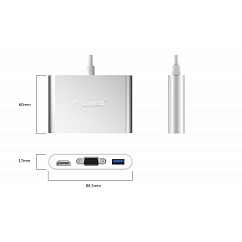 USB HUB Orico RCHV Silver