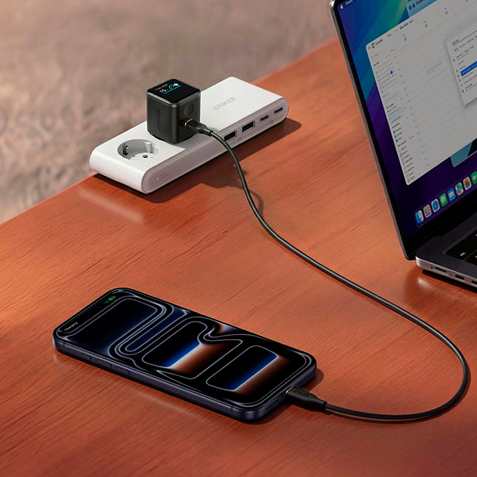 Сетевое зарядное устройство Anker Nano Charger 45W Smart Display White - рис.3