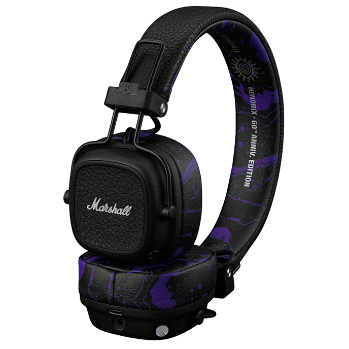 Беспроводные наушники Marshall Major V Hendrix Edition Black Violet - рис.1