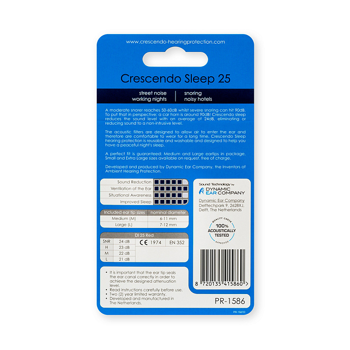 Беруши для сна Dynamic Ear Company Crescendo Sleep 25 - рис.1