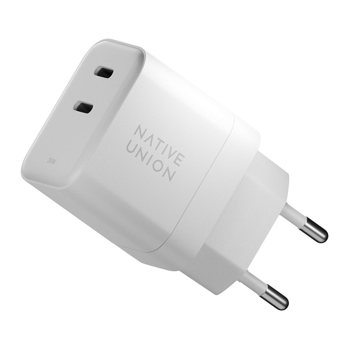 Сетевое зарядное устройство Native Union Fast GaN Charger 35W White - рис.0