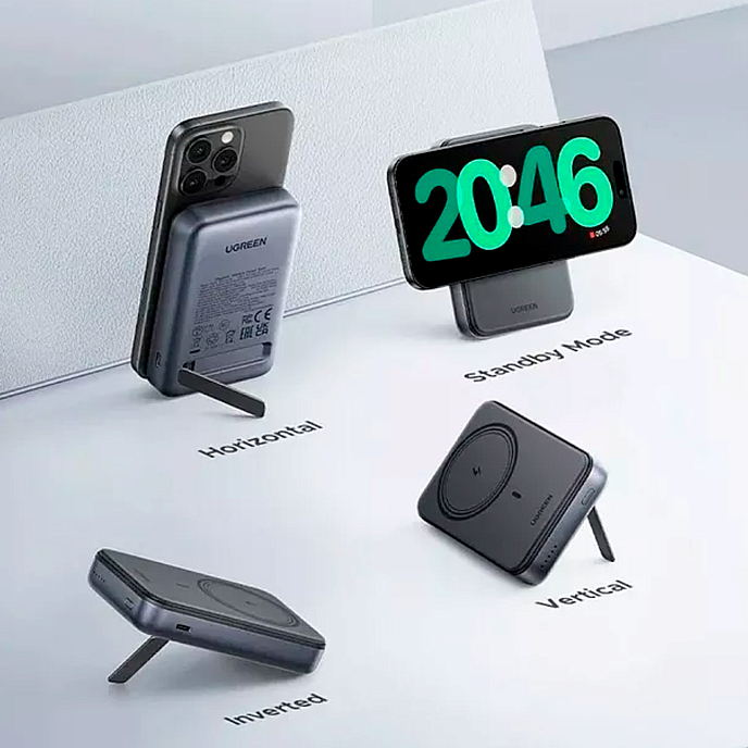 Портативный аккумулятор UGREEN PB562 10000mAh Magnetic Wireless - рис.4