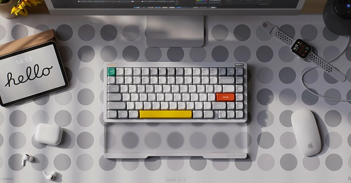 Клавиатура NuPhy Halo75 V2 QMK RGB HotSwap Lemon Switch Ionic White - рис.5