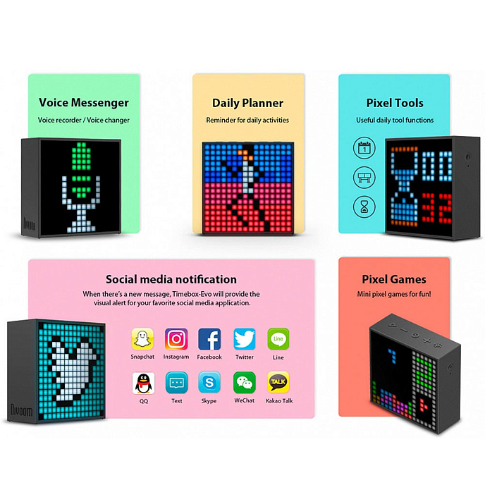 Портативная колонка Divoom Timebox-Evo Black - рис.9