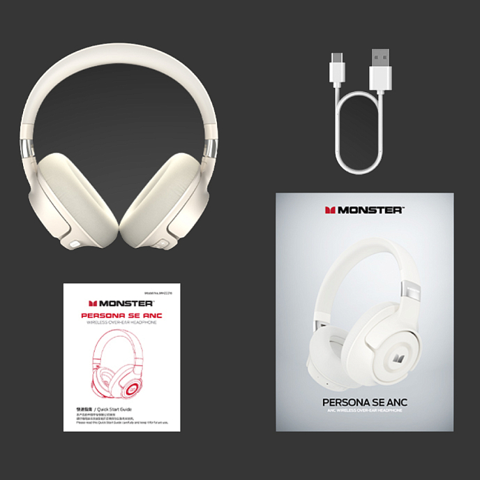 Беспроводные наушники Monster Persona SE ANC MH22216 Beige - рис.2