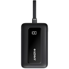 Внешний аккумулятор Anker Zolo Power Bank 10K 30W (Built-In USB-C Cable) Black