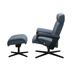 Кресло для прослушивания Stressless Erik M Cross Paloma Crystal Blue Black