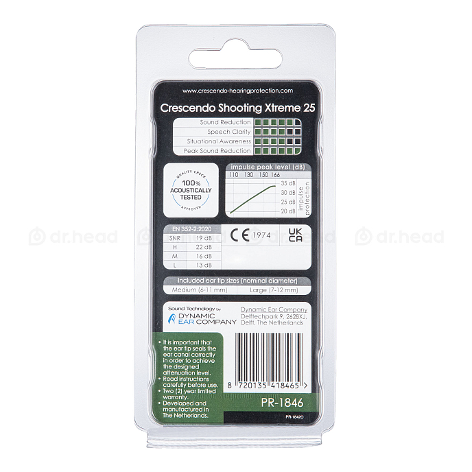 Беруши для стрельбы Dynamic Ear Company Crescendo Shooting Xtreme - рис.1