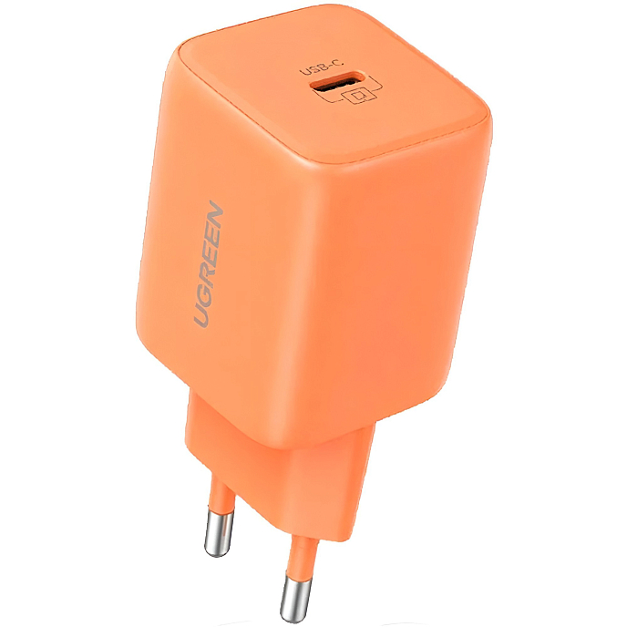 Сетевое зарядное устройство Ugreen X524 GaN Fast Charger 45W USB-C Orange - рис.1
