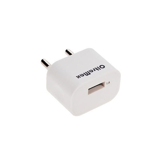 Сетевое зарядное устройство OltraMax charger 1A 1xUSB Soft-touch OM-Z-00017 White - рис.0