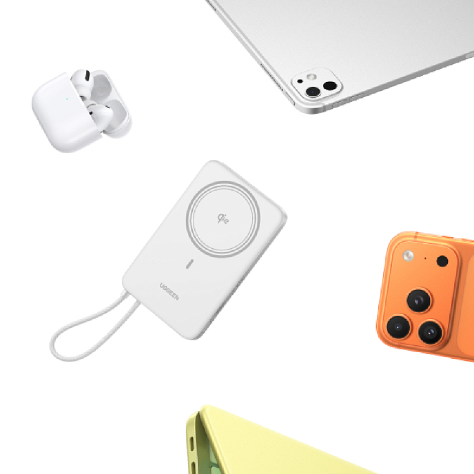 Внешний аккумулятор Ugreen PB570 MagFlow Air Ultra-Slim 10000mAh USB-C White - рис.12
